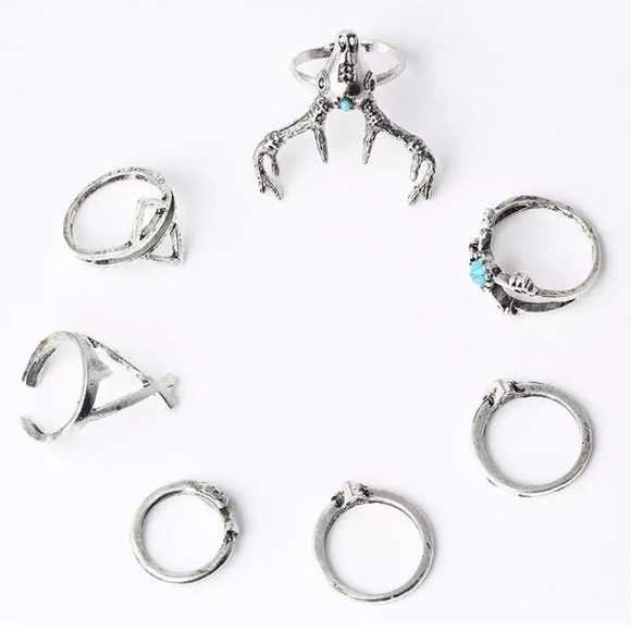 Boho western deer midi ring set🌸 - Picture 4 of 4